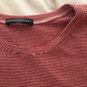 Red stripped brandy t shirt